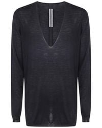 Rick Owens - V-Neck Wool Sweater - Lyst