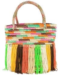 Sensi Studio - Baby Fringed Woven Tote Bag - Lyst