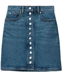 Alexander Wang - Denim Mini Skirt - Lyst