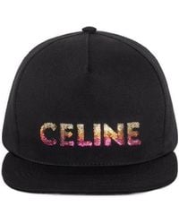 Celine - Embroidered Cap - Lyst