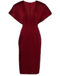 Stella McCartney - Draped Satin Midi Dress - Lyst