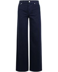 A.P.C. - Elisabeth Button Detailed Wide Leg Jeans - Lyst