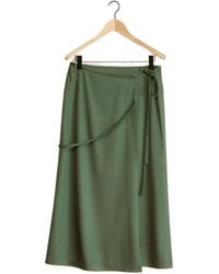 Lemaire - Tied-Waist Wrapped Midi Skirt - Lyst