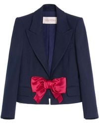 Valentino - Single-Breasted Bow Detailed Blazer - Lyst