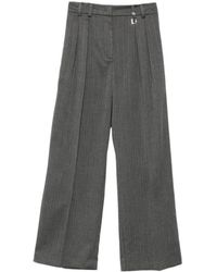 Patrizia Pepe - Tailored Wide-Leg Pinstripe Trousers - Lyst