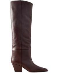 Paris Texas - Solid Color Leather Knee Boots - Lyst