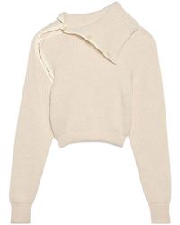 Jacquemus - Asymmetric Mock-Neck Sweater - Lyst