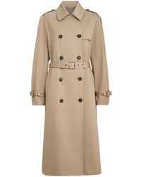 Brunello Cucinelli - Cotton-Linen Monili-Detail Trench Coat - Lyst