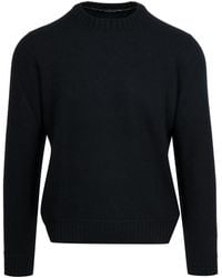 Gran Sasso - Ribbed Crew Neck Knitwear - Lyst