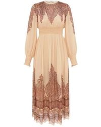 Zimmermann - Ascent Smocked Midi Dress - Lyst