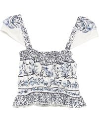 FARM Rio - Flowers Arch Smocked Blouse - Lyst