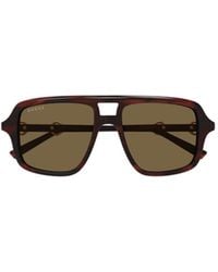 Gucci - Eyewear Navigator Frame Sunglasses - Lyst
