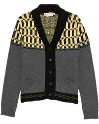 Marni - Long-Sleeve V-Neck Cardigan - Lyst