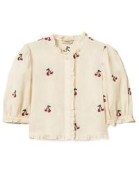 Twinset - Embroidered Puff-Sleeve Top - Lyst