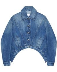 Givenchy - Asymmetric Hem Denim Jacket - Lyst
