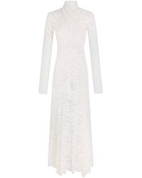 Rabanne - Long Lace Dress With Cut-Out Details - Lyst
