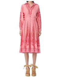 Etro - Paisley-Printed Pleated Shirt Dress - Lyst