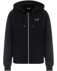 EA7 - Logo Hooded Casual Jacket - Lyst