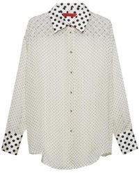MAX&Co. - Polka-Dot Silk-Georgette Shirt - Lyst