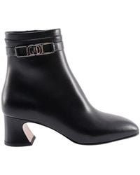 Ferragamo - Ferragamo Logo Tag Ankle Boots - Lyst