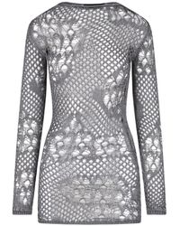 Dondup - Erotica Crochet Distressed Dress - Lyst