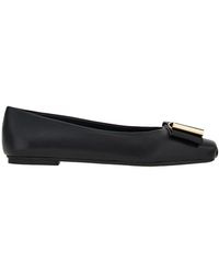 Ferragamo - Ballet Shoes With Bows And Knots - Lyst