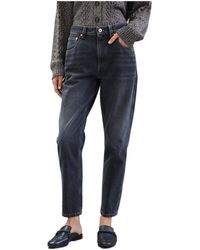 Brunello Cucinelli - Logo Patch Straight Leg Jeans - Lyst