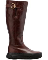 Chloé - Delia Leather Knee-High Boots - Lyst