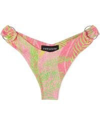 retroféte - Kailey Embellished Printed Bikini Bottoms - Lyst