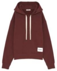 Jil Sander - Logo Patch Drawstring Hoodie - Lyst