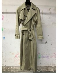 Balenciaga - Belted Double-Breasted Trench Coat - Lyst