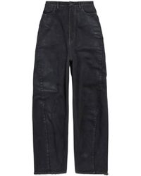 Balenciaga - High Waist Barrel Twisted Seam Pants - Lyst