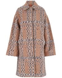 Missoni - Checked Single-Breasted Knitted Coat - Lyst