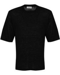 Roberto Collina - Sheer Short-Sleeve Knitted Top - Lyst