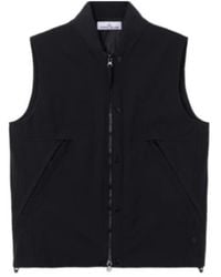 Stone Island - Logo Patch Zipped Vest - Lyst
