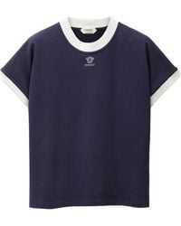 Versace - Embroidered-Logo Stretch Cotton-Jersey Slim T-Shirt - Lyst