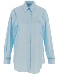 Fendi - Logo-Embroidered Cotton Shirt - Lyst