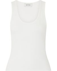 Matteau - Ribbed Organic Cotton-Blend Jersey Tank - Lyst