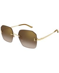 Cartier - Frameless Geometric Sunglasses - Lyst