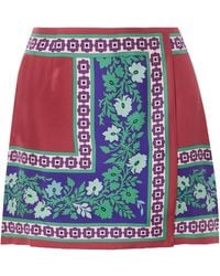 La DoubleJ - Foulard Floral Mini Skirt - Lyst