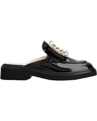 Roger Vivier - Viv' Rangers Embellished Slip-On Mules - Lyst