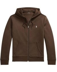 Polo Ralph Lauren - Logo Embroidered Zipped Hoodie - Lyst
