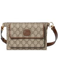 Gucci - Logo Patch Gg Supreme Messenger Bag - Lyst