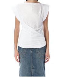 Isabel Marant - Maisan Cap-Sleeved Top - Lyst
