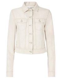 Fendi - Ivory Selleria Denim Jacket - Lyst