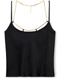 Alexander Wang - Logo Plaque Chain Detailed Top - Lyst