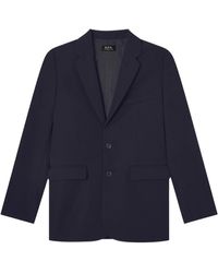 A.P.C. - Button Blazer - Lyst