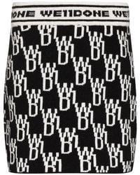 we11done - All-Over Logo Knitted Minskirt - Lyst