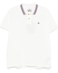 Vivienne Westwood - Short Sleeved Orb-Embroidered Polo Shirt - Lyst