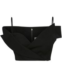 McQueen - Trompe L'Oeil Tailored Crop Top - Lyst